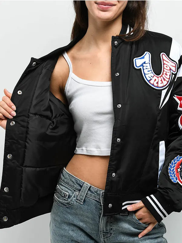 True Religion Varsity Jacket Black