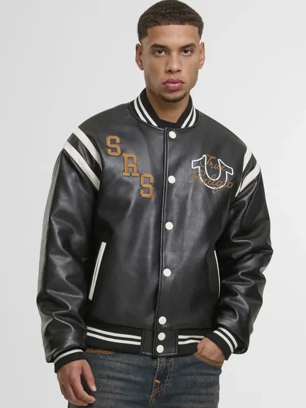 True Religion Varsity Jacket Black