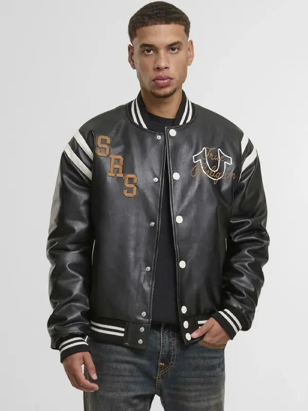 True Religion Varsity Jacket Black
