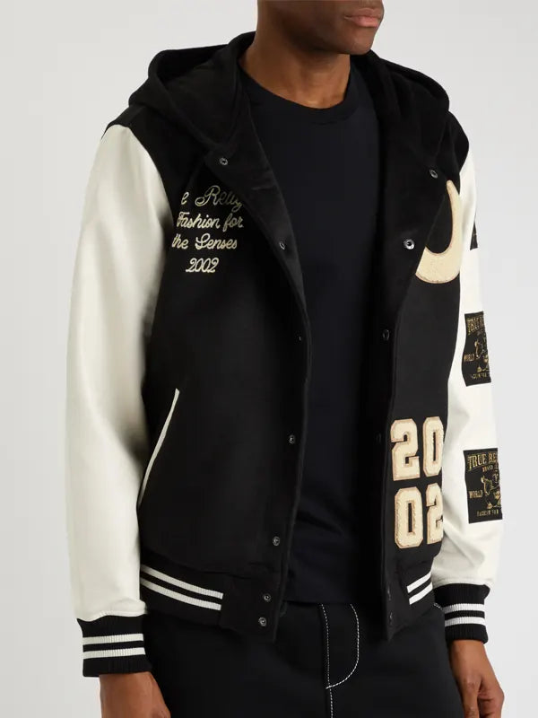 True Religion Varsity Jacket Black