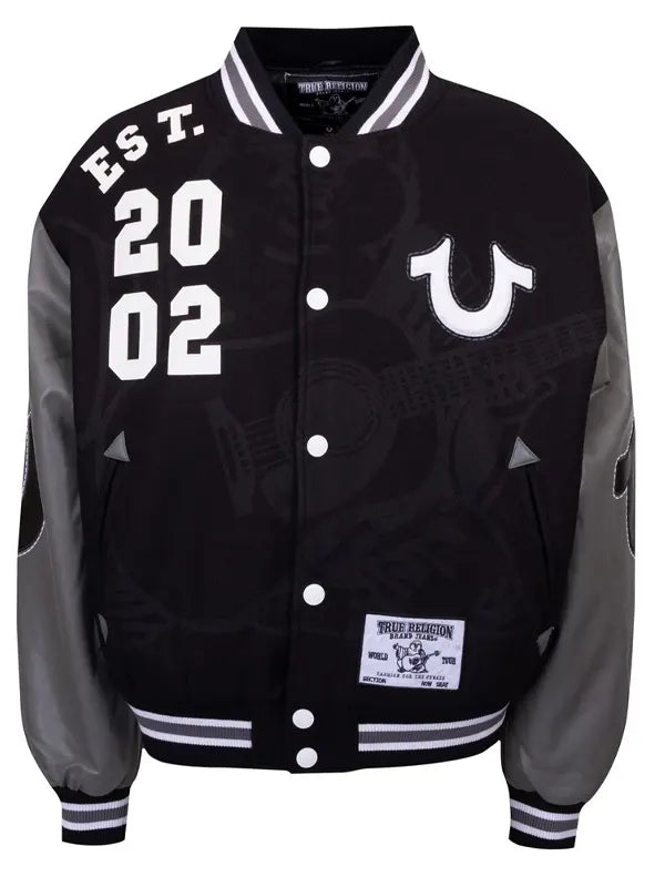 True Religion Varsity Jacket Black