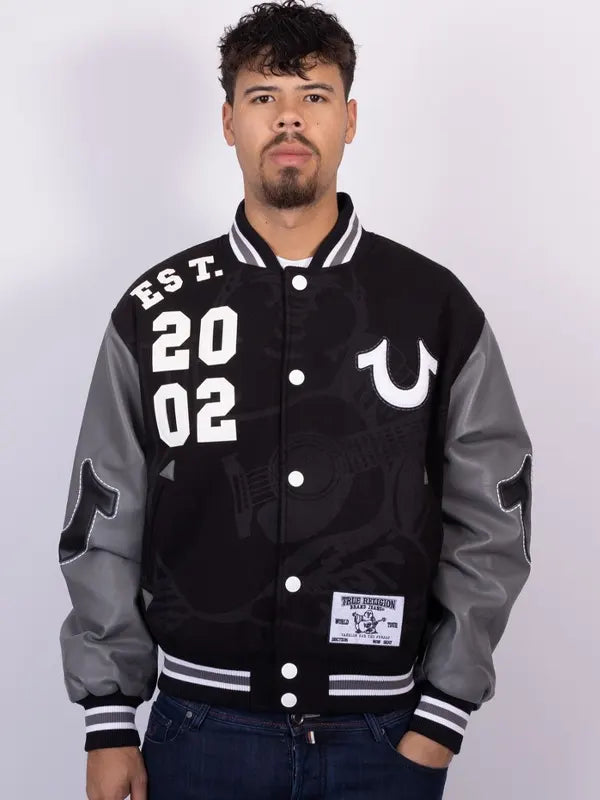 True Religion Varsity Jacket Black