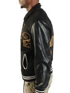 True Religion Varsity Jacket Black And Gold