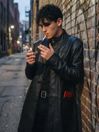 Trying S05 Tyler Black Leather Coat
