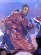 Usher R&B Tour 2026 Red Leather Jacket
