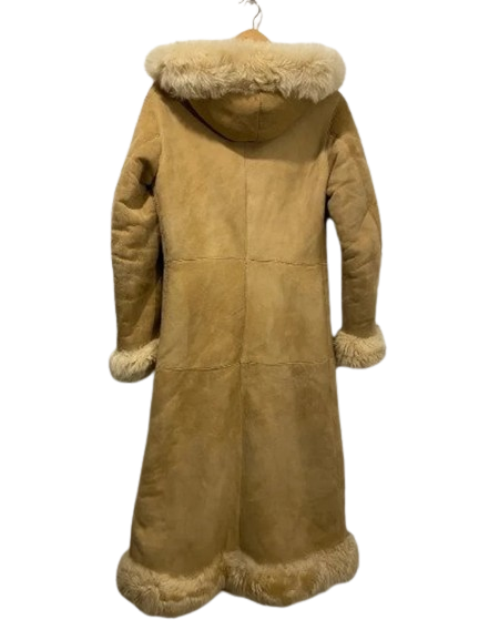 Vintage 70s Penny Lane Shearling Leather Coat For Sale