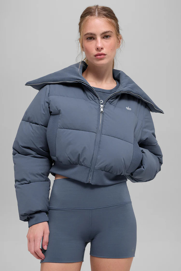 Alo Yoga Blue Puffer Jacket
