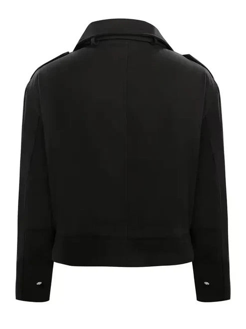Western Women's Solid Color Button Zipper Pocket Casual Jacket