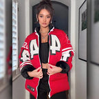 Kristin Juszczyk SF 49ers Puffer Coat Zing Apparel