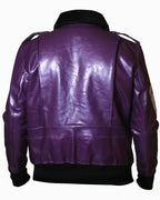 Purple Joker Goon Winter Shearling Leather Jacket Zing Apparel