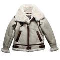 White Shearling Jacket For Winter B3 - Warmth Jacket Zing Apparel
