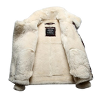 White Shearling Jacket For Winter B3 - Warmth Jacket Zing Apparel