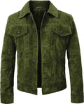 Trucker Suede Leather Jacket, Multi Zing Apparel
