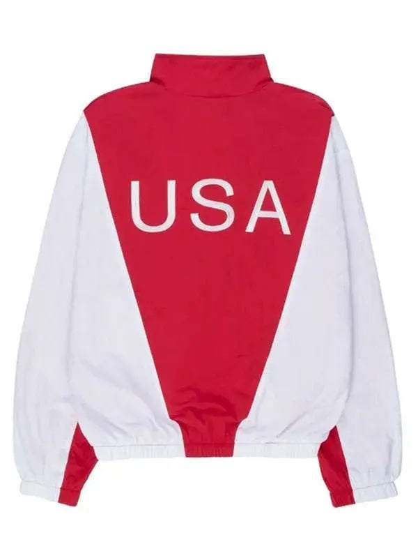 White And Red Supreme Jacket