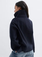 Gina Tricot Short Felt Jacket Blue