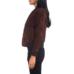 Bliss Suede Jacket Women, Brown Zing Apparel