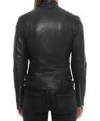 Sheep Padded Leather Biker Jacket Women Zing Apparel