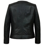 Biker Quilted Leather Jacket Women, Black Zing Apparel