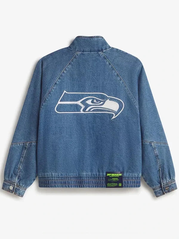 Off Season Seahawks Oversized Denim Jacket
