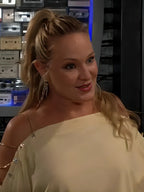 The Young and the Restless Sharon Newman Yellow Off-the-Shoulder Top