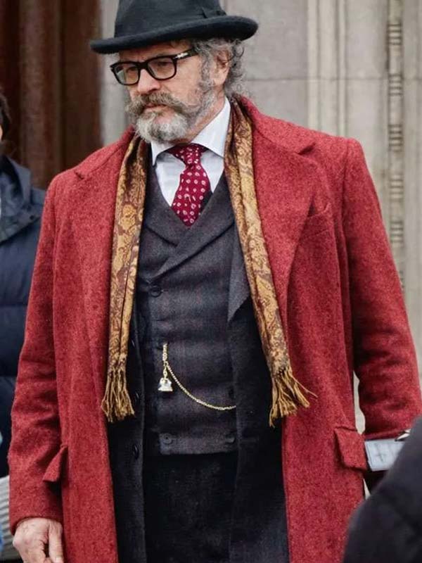 Young Sherlock Bucephalus Hodge  Red Wool Coat