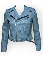 Zara Blue Biker Jacket
