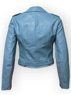 Zara Blue Biker Jacket