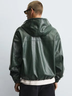 Green Zara Leather Jacket