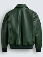 Green Zara Leather Jacket