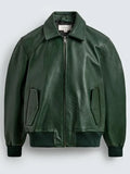Green Zara Leather Jacket