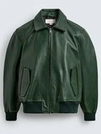 Green Zara Leather Jacket