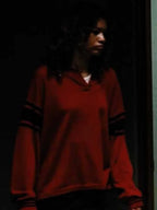 Euphoria S03 Zendaya Coleman Red Stripe Sweatshirt