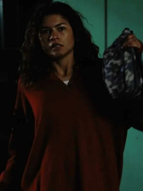 Euphoria S03 Zendaya Coleman Red Stripe Sweatshirt