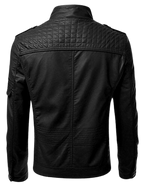 Zipper Black Lamb Skin Leather Jacket Buy
