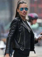 Adriana Lima Leather Jacket