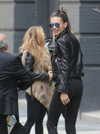 Adriana Lima Leather Jacket