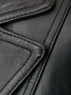 Lambskin Leather Blazer Women Black Zing Apparel