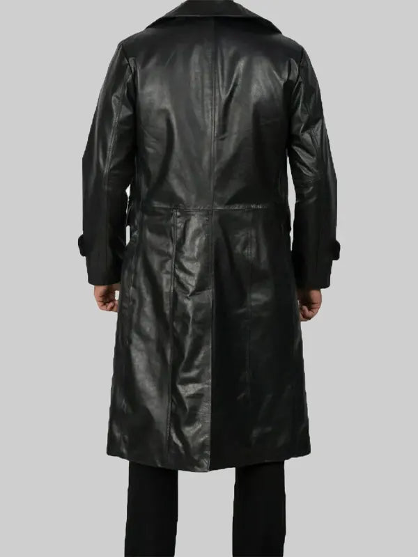 Black Leather Duster Coat