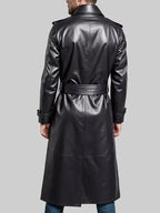 Black Leather Trench Coat