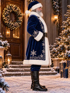 Blue Velvet Santa Claus Costume