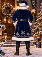 Blue Velvet Santa Claus Costume
