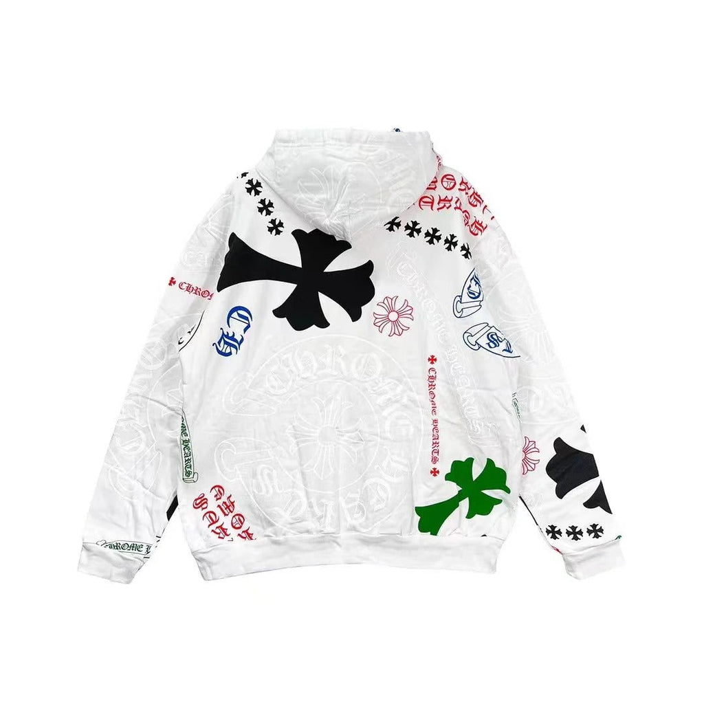 chrome hearts multi logo exclusive hoodie