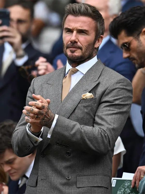 David Beckham Grey Suit