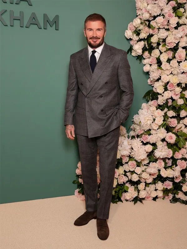 David Beckham Grey Suit