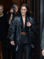 Bella Hadid Leather Jacket