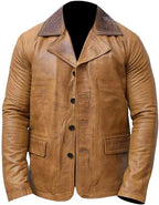 Arthur Morgan Leather Blazer Men, Brown Zing Apparel