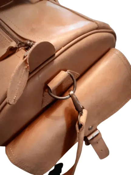 Vintage Leather Gym Bag Men, Brown Zing Apparel