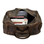 Genuine Cow Leather Weekender Duffle Bag Zing Apparel