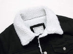 Full Fur Denim Jacket Men, Black Zing Apparel
