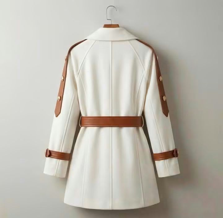 Off-White Military Style Leather Coat